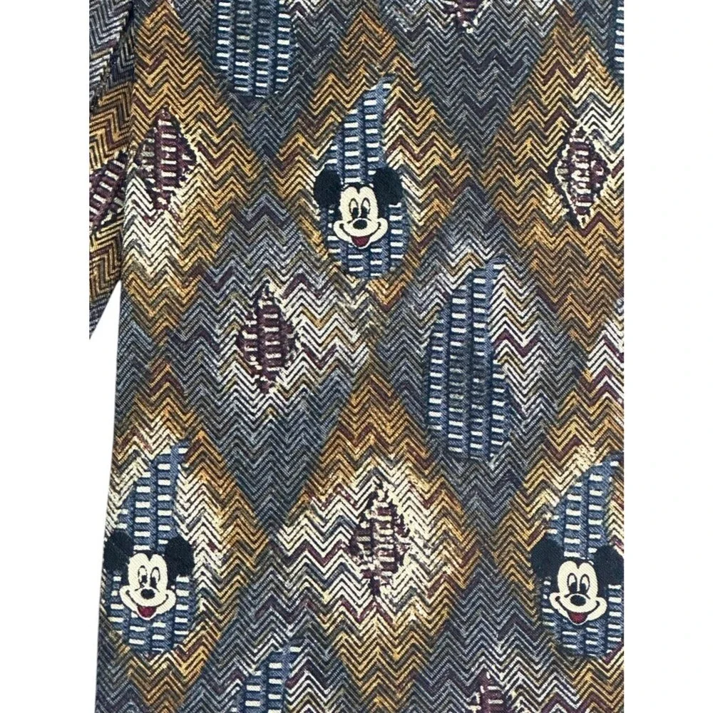 Vintage Mickey Mouse Silk Tie Disney Novelty 60”